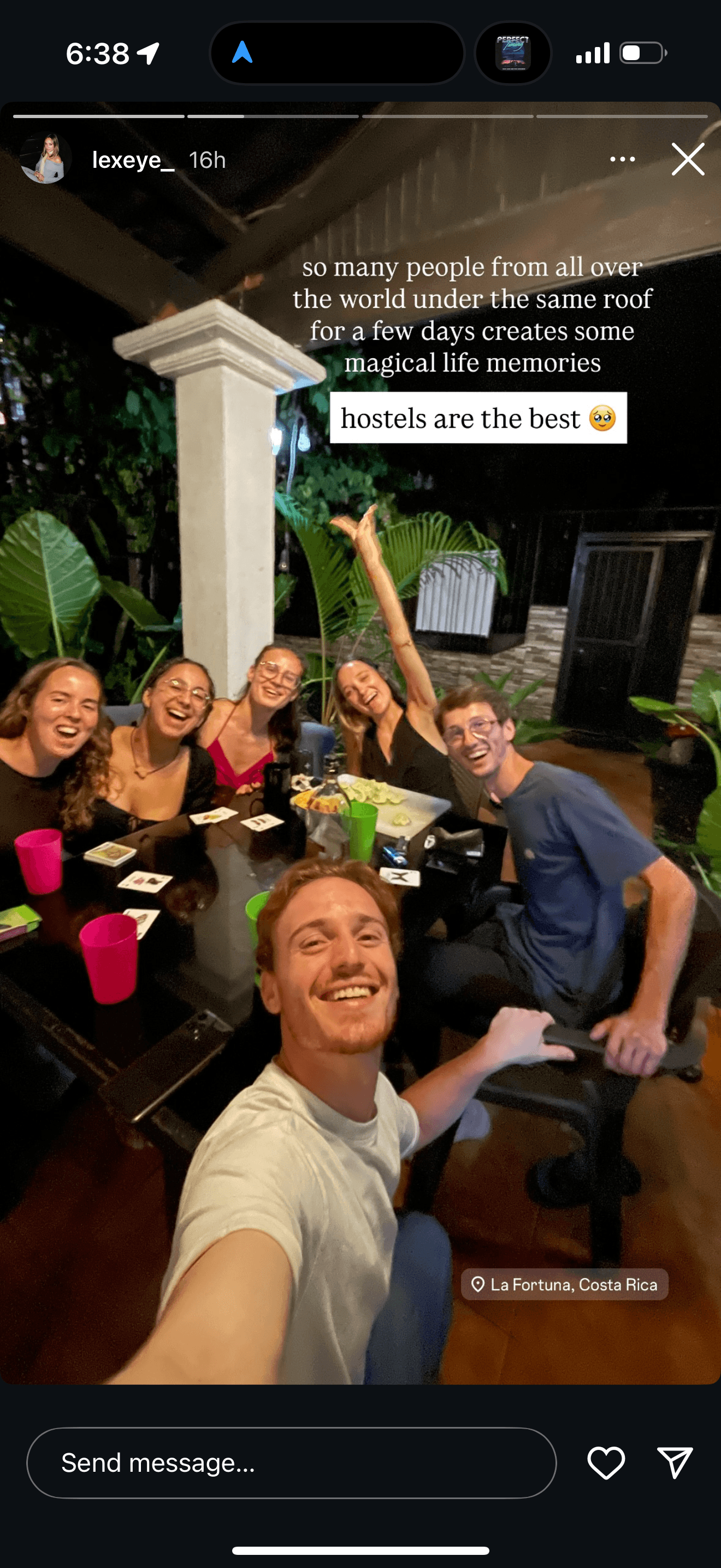 Travelers hanging out together at Blackout Hostel